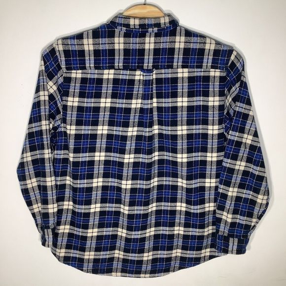 Orvis Mens‎ Long Sleeve Button Up Heavy Flannel Shirt Jacket Blue Plaid Size XXL - Picture 3 of 9